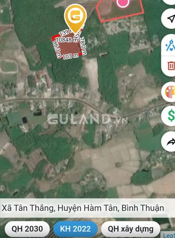 Bán đất 10172m² ngang 136m giá 7.8 tỷ tại Xã Tân Thắng Huyện Hàm Tân