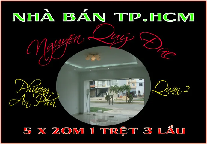 Bán rẻ nhà phố tiện kinh doanh 5 x 20m 1 trệt 3 lầu KDC An Phú Q2 TP.HCM