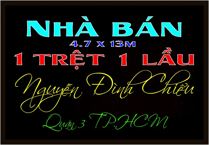 Bán rẻ nhà phố 4.7 x 13m Nguyễn Đình Chiểu Q3 TP.HCM