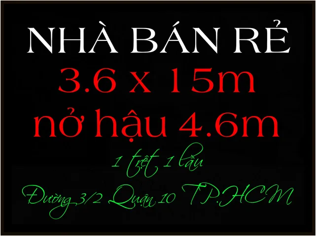 Nhà phố rẻ 1 trệt 1 lầu góc 2 mặt tiền 3/2 Quận 10 TP.HCM