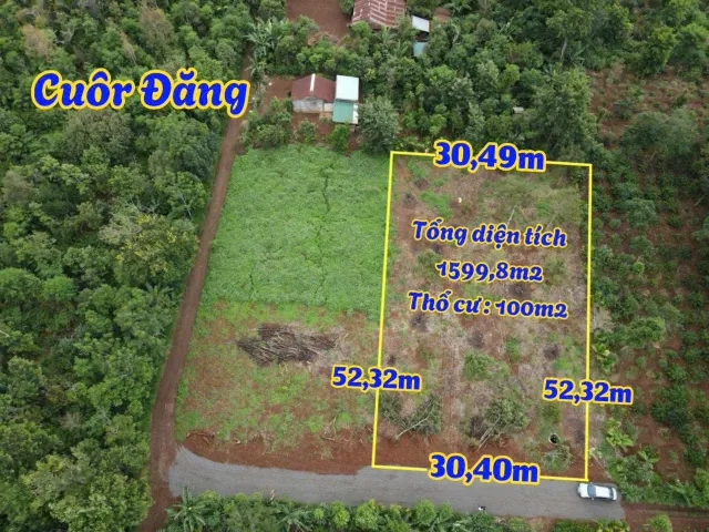 Bán đất 1599.8m² ngang 30m giá 2.6 tỷ tại Xã Cuor Đăng Huyện Cư M'gar