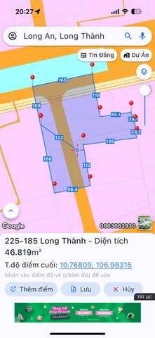 Bán đất 47000m² ngang 165m giá 110 tỷ tại Xã Long An Huyện Long Thành