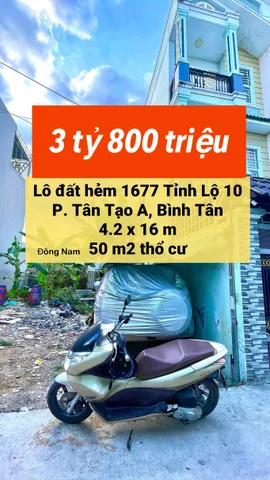 Đất ở hẻm xe hơi Tỉnh Lộ 10 giá tốt !
