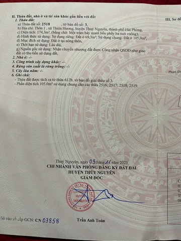 Bán đất 69m² ngang 4,1m giá 1.28 tỷ tại Thiên Hương  Thuỷ Nguyên. liên hệ 0362558882