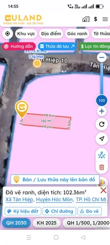 Bán đất 99.7m² ngang 5m giá 3.5 tỷ tại Xã Tân Hiệp Huyện Hóc Môn