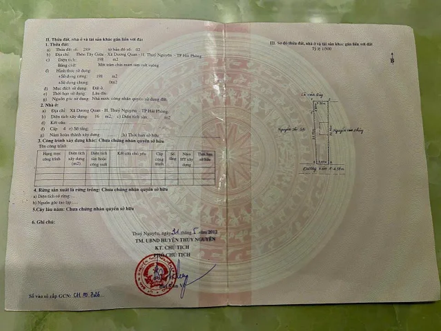 Bán đất 198m² ngang 5,6m giá 4.8 tỷ tại Dương Quan Thuỷ Nguyên. liên hệ 0362558882
