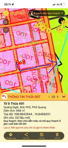 Bán đất 668m² ngang 11,2m giá  880 triệu tại Xã Phổ Quang Thị xã Đức Phổ