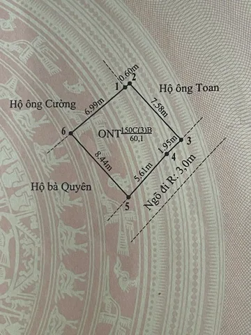 Bán đất 60m² ngang 7,59m giá 1.3 tỷ tại Thiên Hương . liên hệ 0362558882