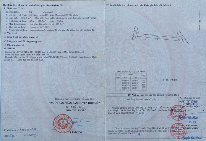 Bán đất 3000m² ngang 27m giá 43 tỷ Xã Xuân Thới Sơn