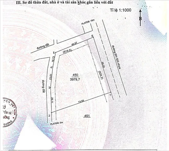 Bán đất 3979.7m² ngang 66m giá 16.75 tỷ Xã Phú Giáo