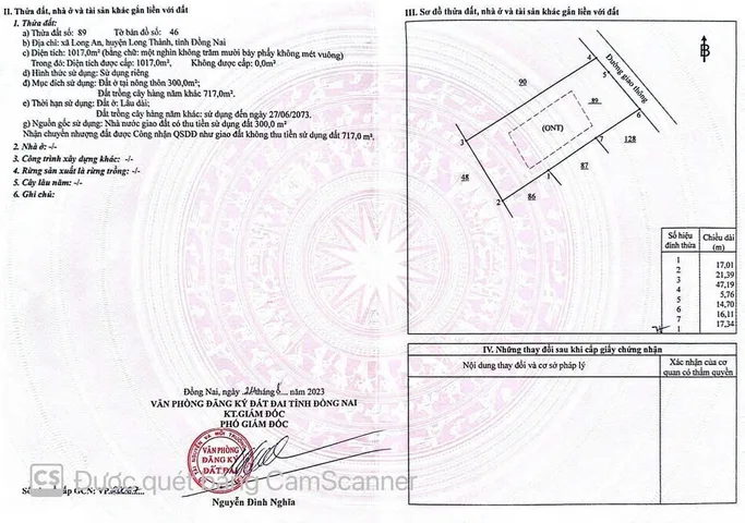 Bán đất 1017m² ngang 20,5m giá 9.5 tỷ Xã Long Thành