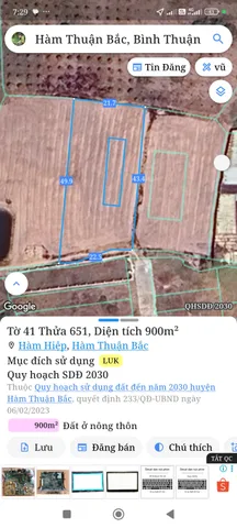 Bán đất 1000m² có 100m² thổ cư giá 1 tỷ Phường Bình Thuận