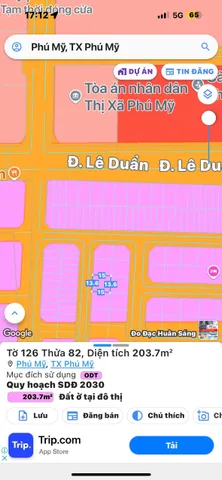 Bán đất 205m² ngang 13m giá 5.89 tỷ Phường Phú Mỹ