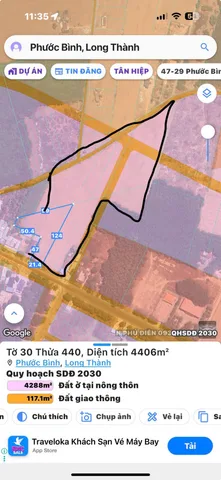 Bán đất 33000m² ngang 50m giá 108.9 tỷ Xã Phước Thái