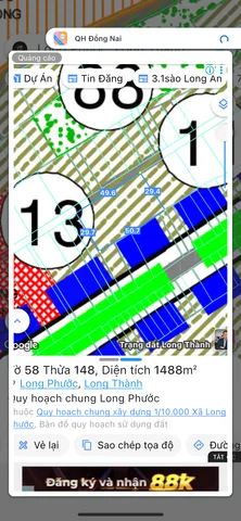 Bán đất 1486.8m² ngang 50m giá 15 tỷ Xã Long Phước