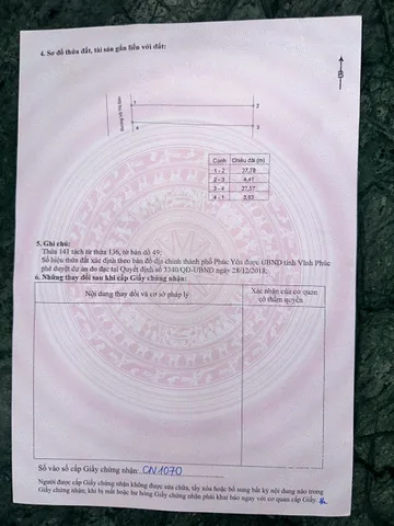 Bán đất 113.9m² ngang 4m giá 3.4 tỷ Phường Xuân Hòa