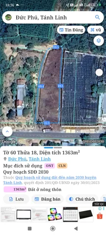 Bán đất 1363m² ngang 22m giá 3.45 tỷ Xã Nghị Đức