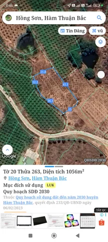 Bán đất 1056m² giá 250 triệu Xã Hồng Sơn
