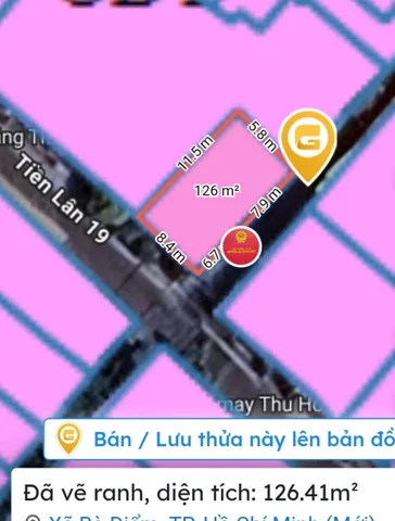 Bán nhà 126.4m² ngang 8,8m giá 7.8 tỷ Xã Bà Điểm