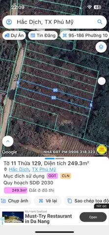 Bán đất 249,3m² ngang 5m giá 1.35 tỷ Phường Tân Thành