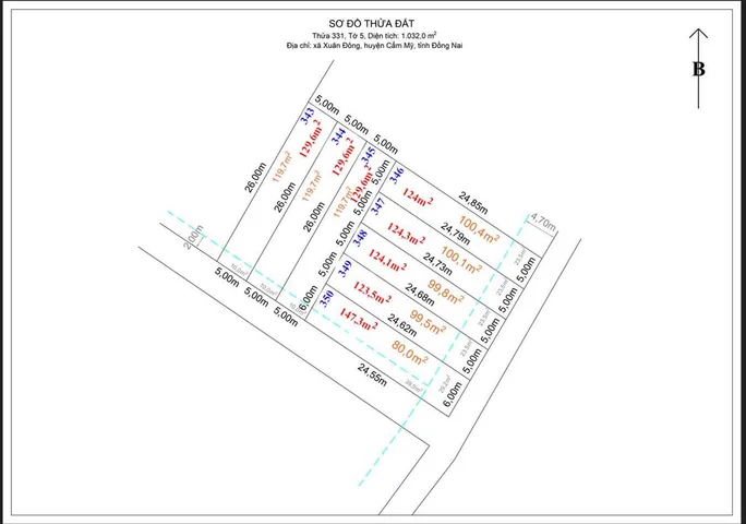 Bán đất 1032.7m² giá 4.63 tỷ Xã Xuân Đông