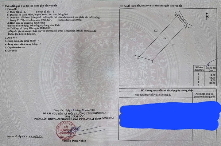 Bán đất 3665m² giá 1.96 tỷ Xã Xuân Phú