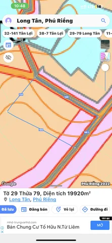 Bán đất 19920.6m² Xã Long Hà (Thôn 3, Long Tân cũ)