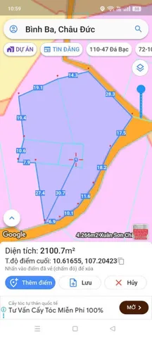 Bán lô đất Full hồng Mt nhựa bao đẹp kdc . Xã bình ba .Châu Đức
