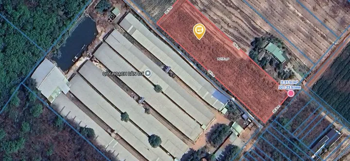 Bán đất 4983m² ngang 140m giá 6.5 tỷ Xã Long Hòa, tiện phân lô bán nền.
