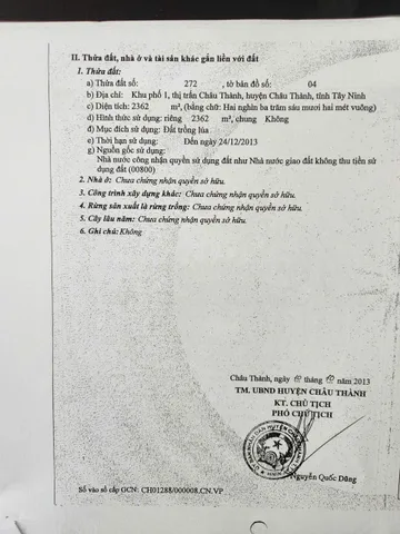 Đất nông nghiệp châu thành