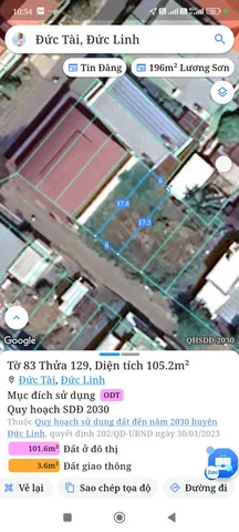 Bán đất 105m² ngang 6m giá 1.75 tỷ Xã Hoài Đức
