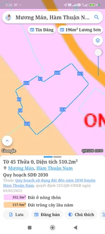 Bán đất 510m² ngang 11,7m giá 1.7 tỷ Xã Hàm Kiệm