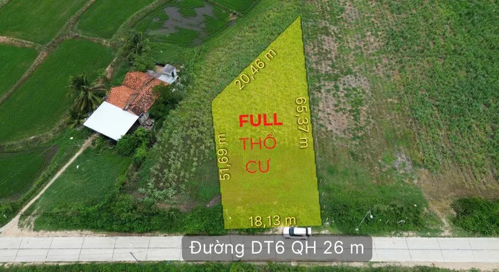 0763615365 Bán đất 1000m² ngang 18m giá 2.7 tỷ Xã Hòa Trí Z391
