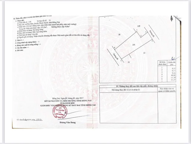 Bán đất 236.9m² ngang 7,9m giá 3.08 tỷ Xã Đại Phước