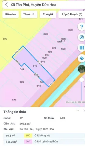 Bán đất 895.6m² ngang 12m Xã Hiệp Hòa