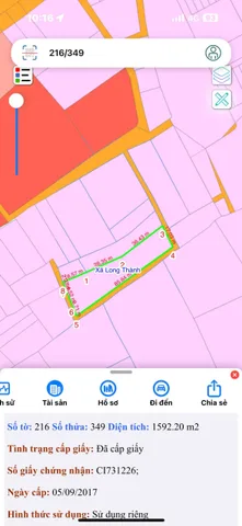Bán đất 2945m² ngang 86m giá 13 tỷ Xã Long Thành