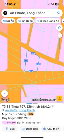 Bán đất 1000m² ngang 22m giá 14 tỷ Xã An Phước