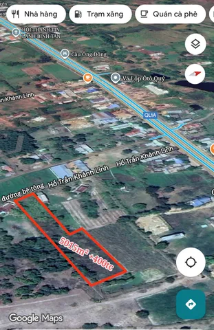 Bán đất 5015m² có sẵn 400m² thổ cư ngang 22m giá 6.5 tỷ tại Xã Sông Lũy