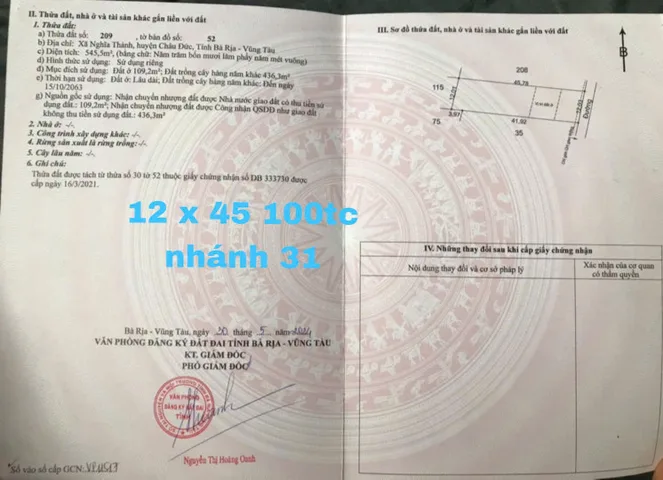 🌟 CƠ HỘI ĐẦU TƯ – ĐẤT ĐẸP GIÁ TỐT TẠI NGHĨA THÀNH, GẦN KCN SONADERZI 🌟