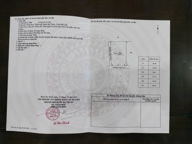 Bán đất 2962.8m² ngang 60m giá 3.5 tỷ Phường Ea Kao