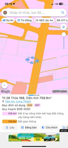 Bán đất 758.9m² ngang 20m giá 12 tỷ Xã An Phước