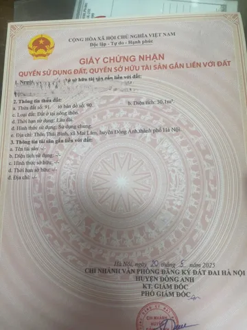 🔥 HÀNG HIẾM THÁI BÌNH, ĐÔNG ANH ( XÃ MAI LÂM CŨ ) – CHỈ VỚI 3,250 TỶ SỞ HỮU NGAY LÔ ĐẤT VỊ TRÍ ĐẸP GẦN VIN CỔ LOA.