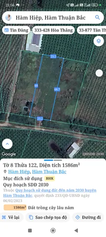 Bán đất 1586m² ngang 23m giá 420 triệu Phường Bình Thuận