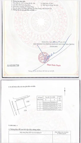 Bán đất 97.6m² giá 2.85 tỷ Phường Tây Nha Trang