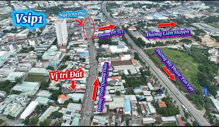 BÁN ĐẤT MẶT TIỀN KINH DOANH GẦN VÒNG XOAY AN PHÚ THUẬN AN BÌNH DƯƠNG CŨ