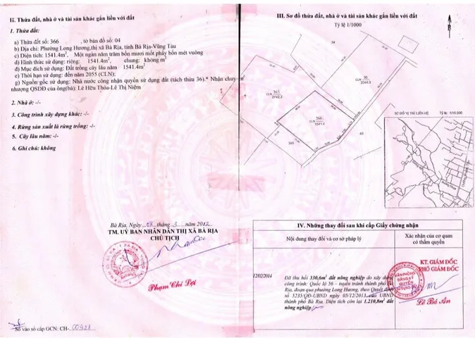 Bán đất 1221.3m² giá 17.7 tỷ Phường Long Hương