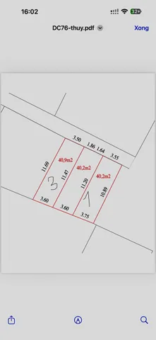 Bán 40,9m2 đất Đồng Hương giá chỉ 1.x tỷ full thổ cư ô tô đỗ
