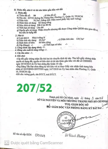 Bán Nhà Hẻm Xe Hơi 207/50-52 Đường 3 Tháng 2 ,P.11, Q.10