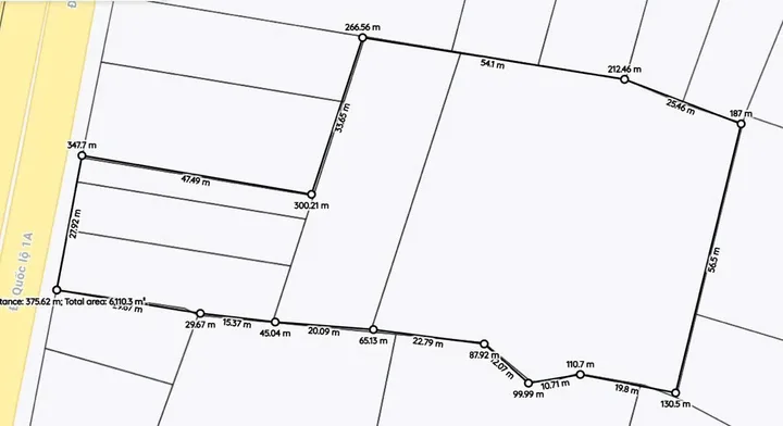 ĐẤT MẶT TIỀN QUỐC LỘ 1A – TRUNG TÂM TÂN AN, LONG AN – NGANG KHỦNG 27M chỉ 7,3 tr/m2