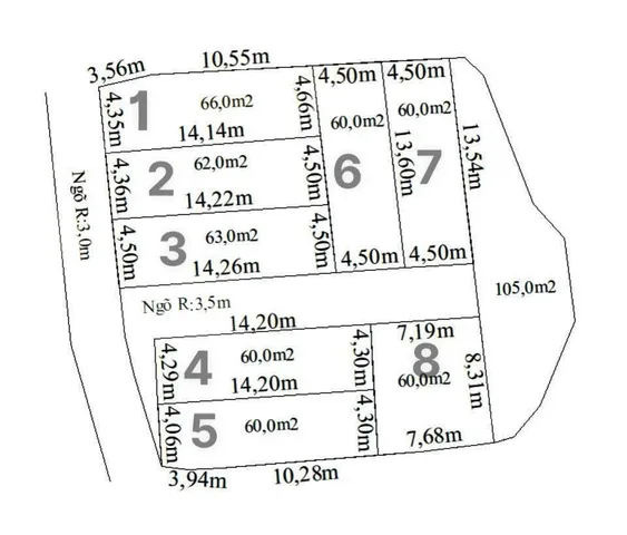 25/10/2025.Bán đất 60m² ngang 4,5m giá 550 triệu Phường Bạch Đằng( Minh Tân). liên hệ 0362558882